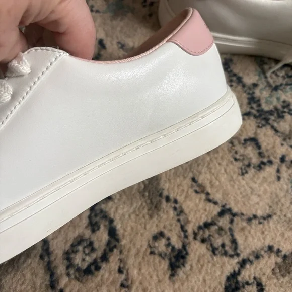 Kate Spade Women's Fez Sneakers in White and Pink - Picture 9 of 14